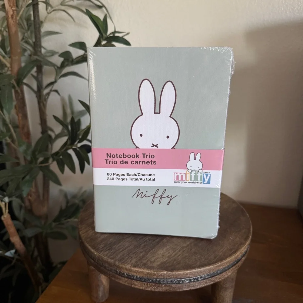 Miffy Notebook Trio 3-Pack Lined Journals Sage Green Pink Floral 240 Pages New